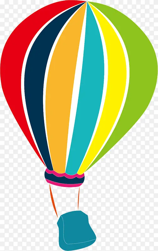 矢量图彩色热气球