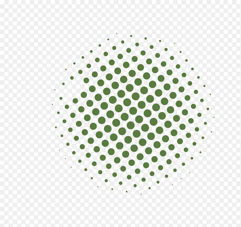 绿色圆形波点造型设计