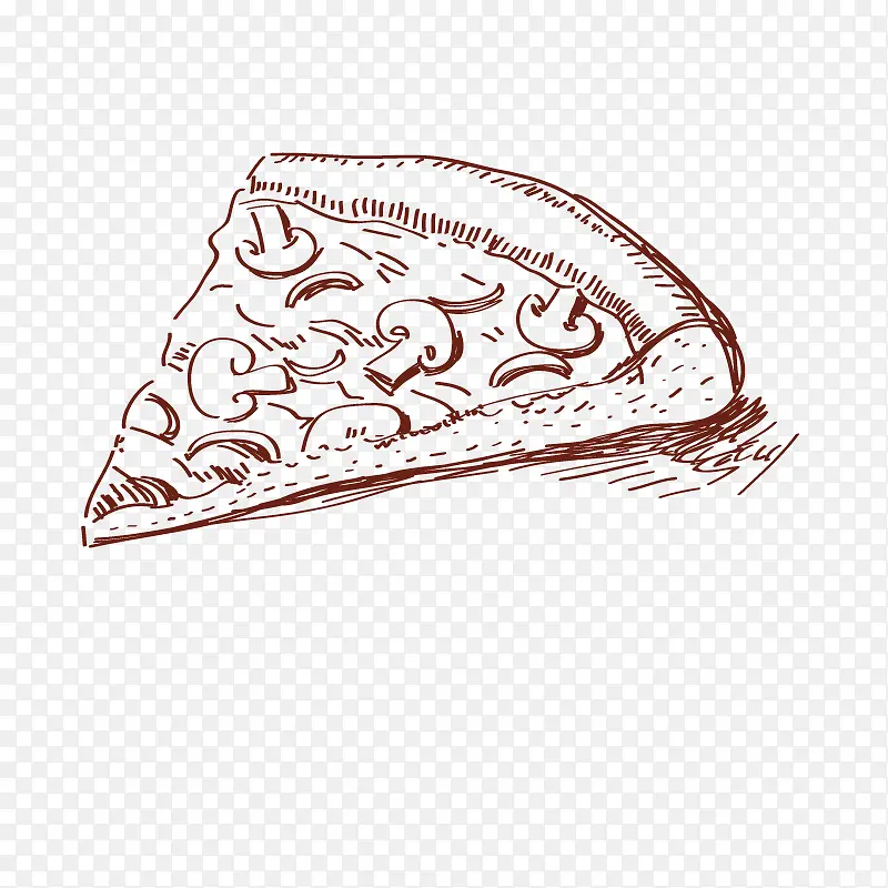 手绘一角披萨