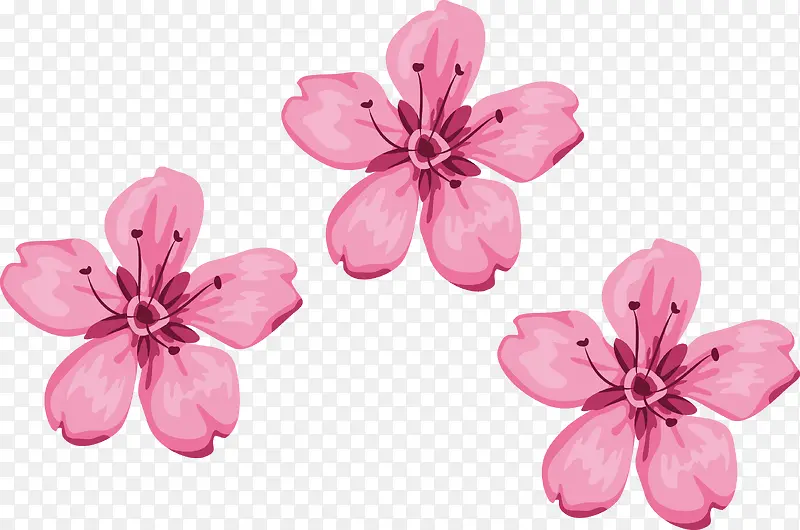 樱花手绘装饰矢量设计