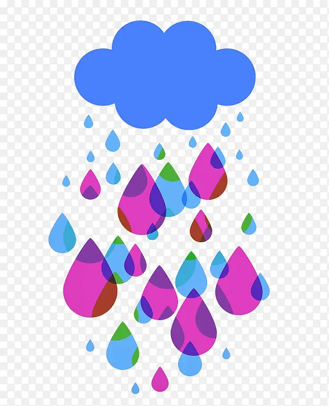 彩色的云雨PNG图片素材下载_图片编号9958836-PNG素材网