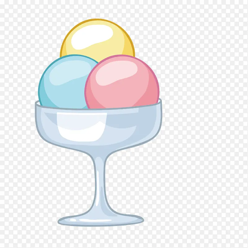 杯子里的彩色冰激淋