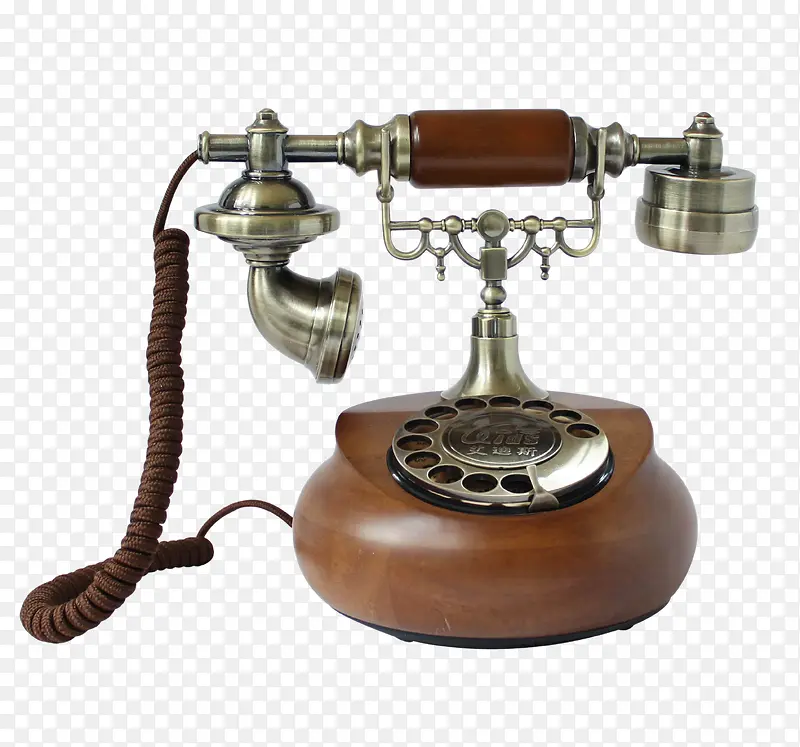 灰色老式电话机