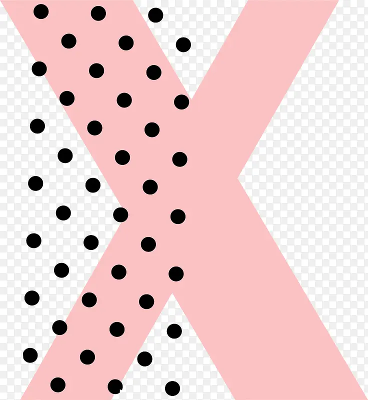 粉色字母X