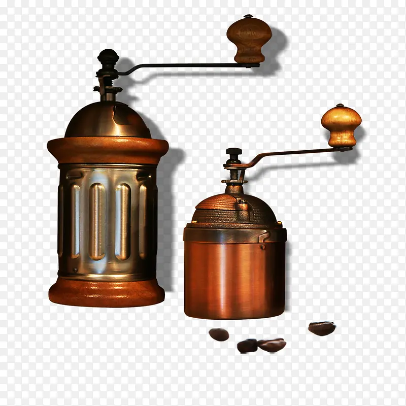 研磨咖啡豆的古典风格的咖啡壶