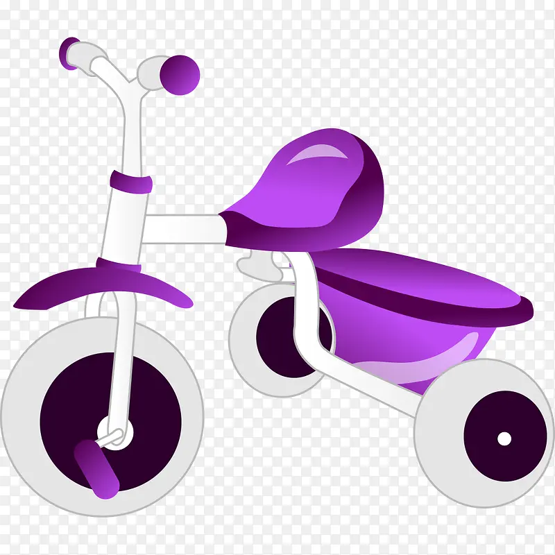 紫色儿童三轮车