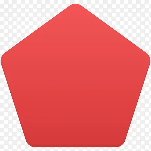 红色的五边形图标