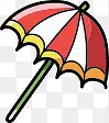 UI夏日卡通雨伞图标