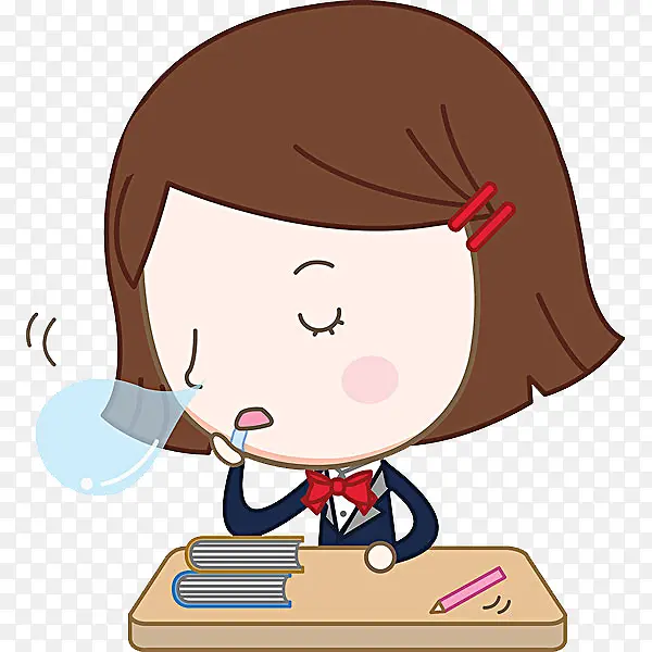 叹气的女孩PNG图片素材下载_图片编号9967311-PNG素材网