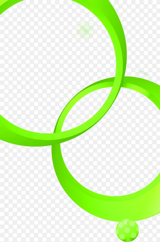 扁平风格质感绿色的圆圈
