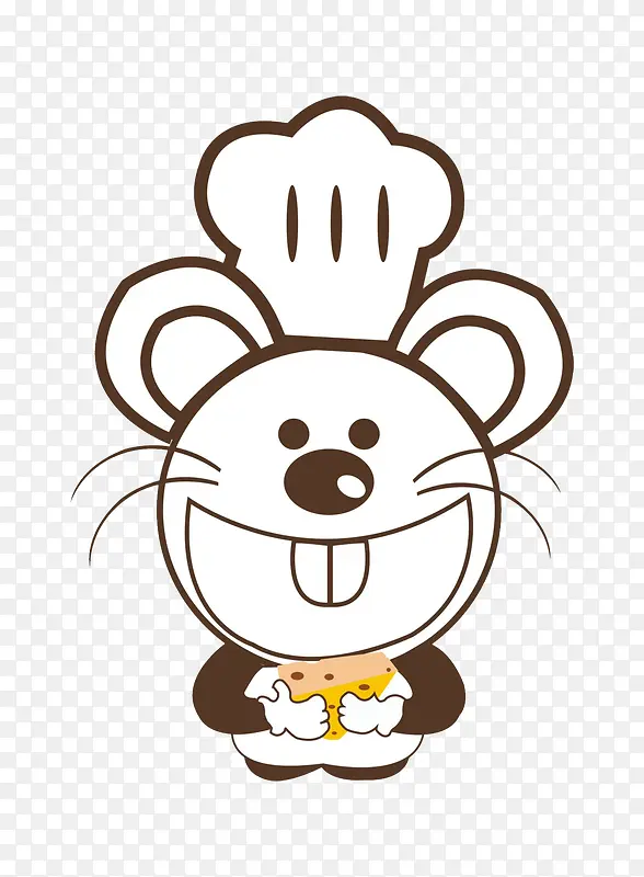 卡通厨师老鼠