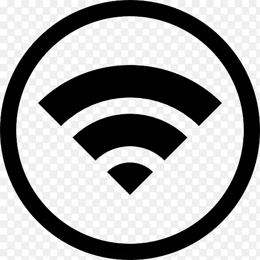 WiFi标志一个圆圈内图标