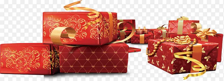 红色中式花纹包装设计礼物