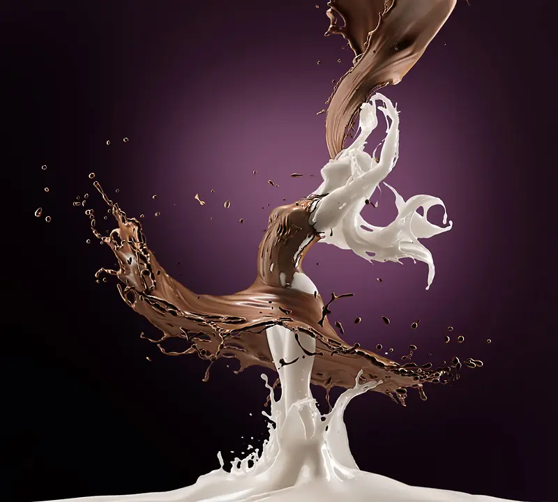 巧克力和牛奶融合