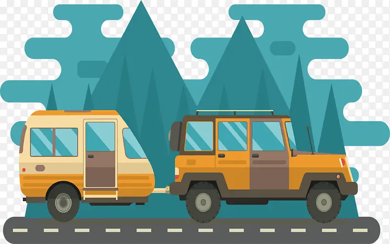 矢量森林和汽车运输