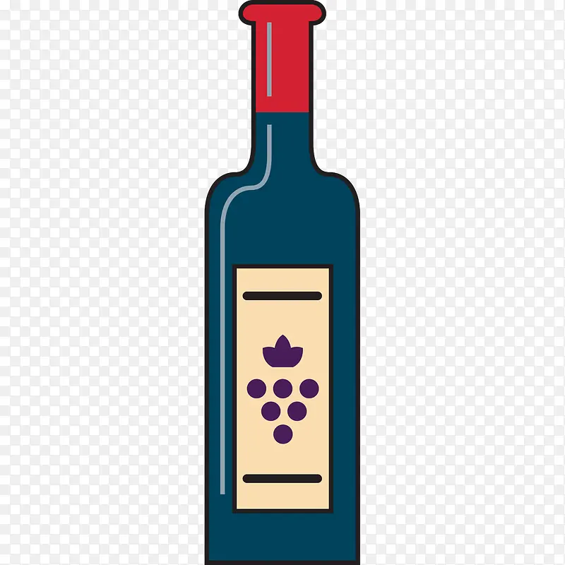 红葡萄酒瓶