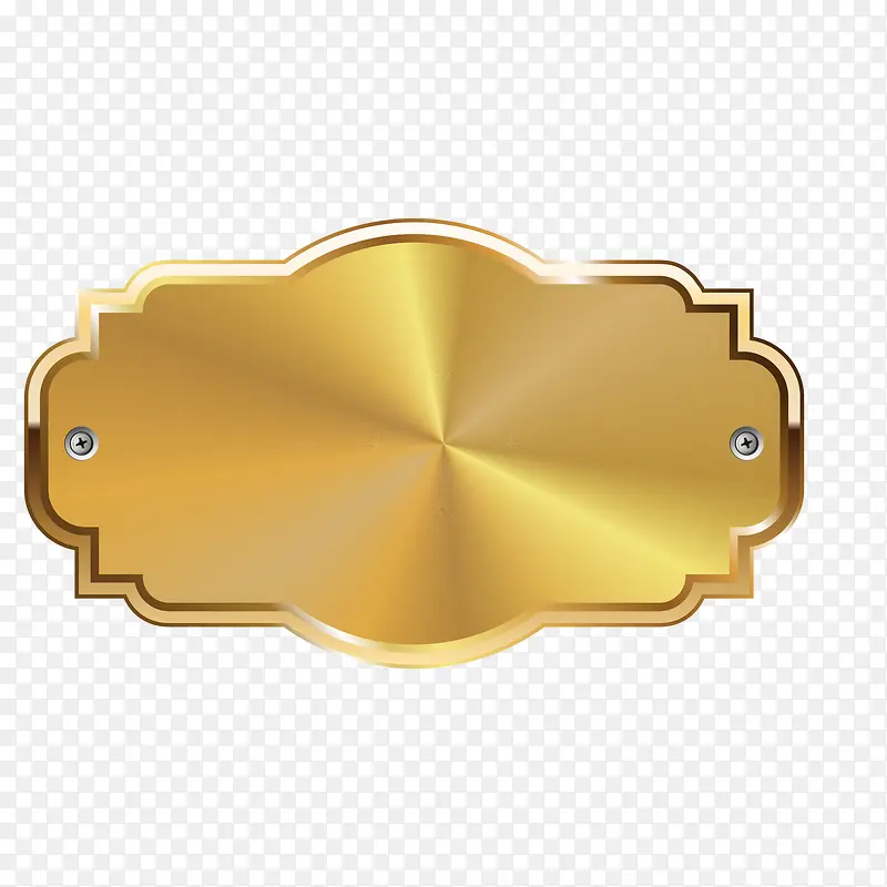 金色徽章标志