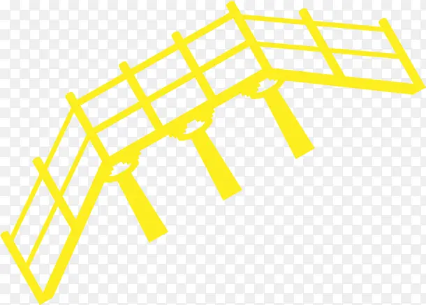黄色卡通桥梁