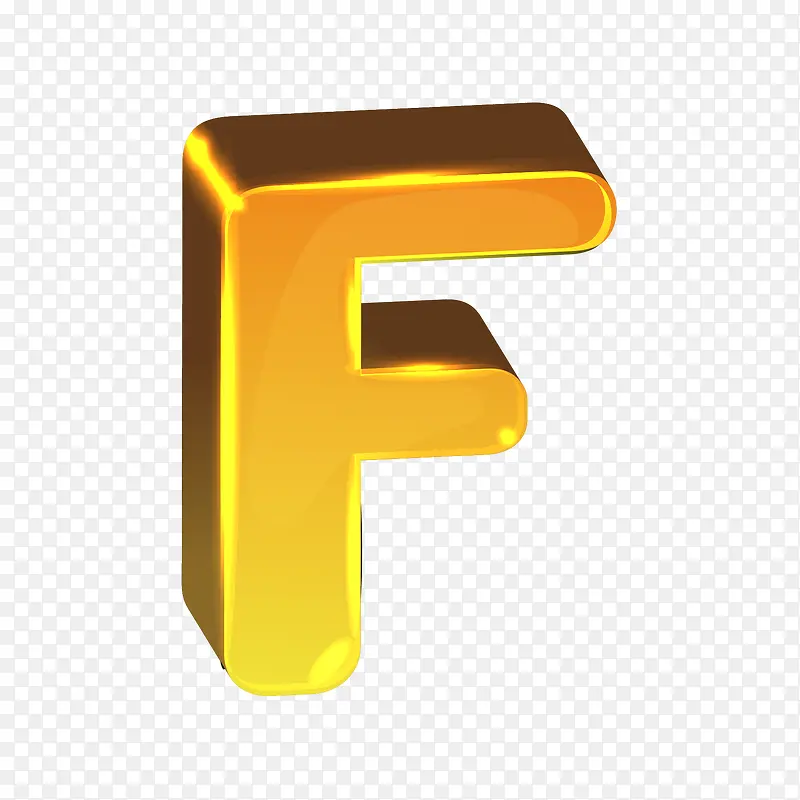 立体字母F