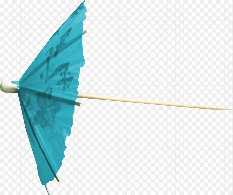 蓝色纸伞