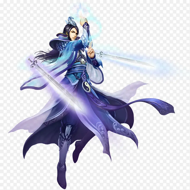 御剑的仙人古风手绘PNG图片素材下载_图片编号9985741-PNG素材网