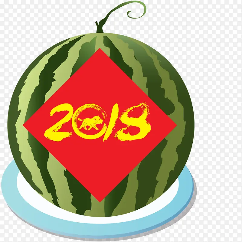 新年装饰西瓜素材