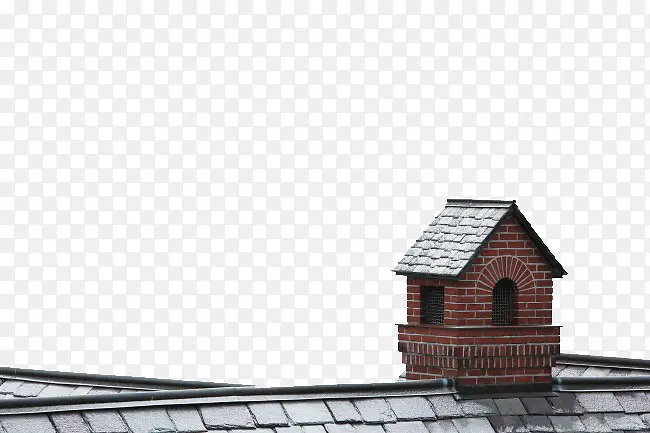 屋顶上的房子烟囱