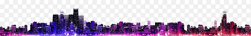 紫色都市立体字画