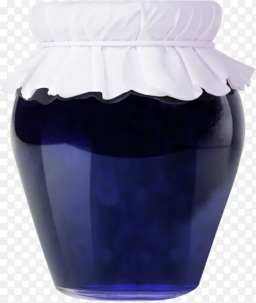 手绘蓝色玻璃瓶