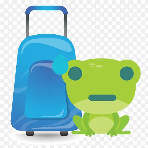 彩色有趣装饰旅行青蛙设计图