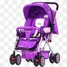 紫色婴儿车推车活动促销