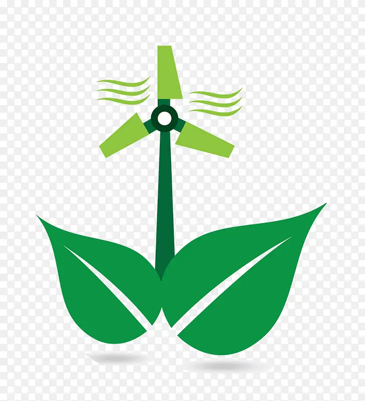 绿色环保能源卡通画