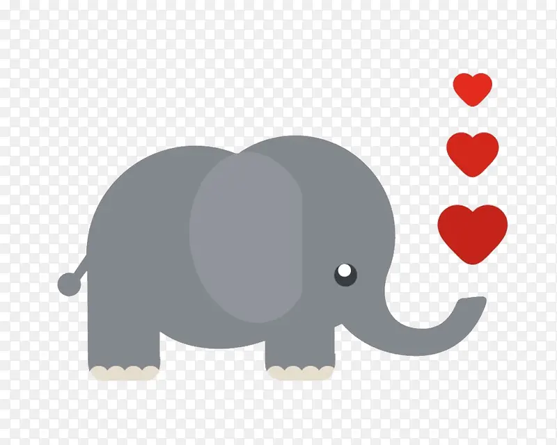 有爱的卡通大象