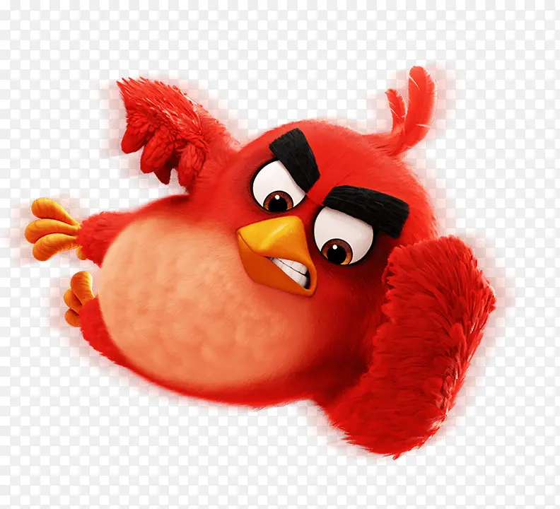 红色愤怒表情小鸟