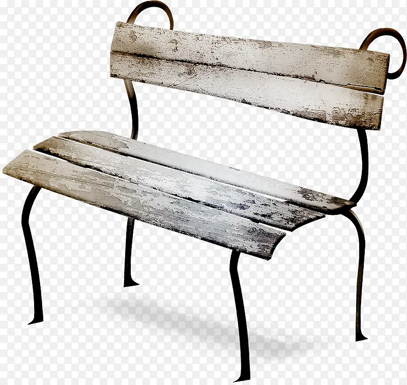 公园的木质椅子png素材