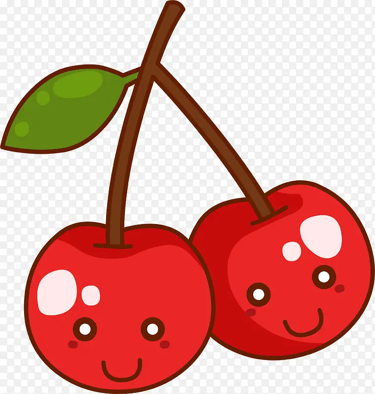 卡通红色樱桃