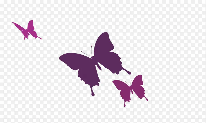 紫色渐变蝴蝶