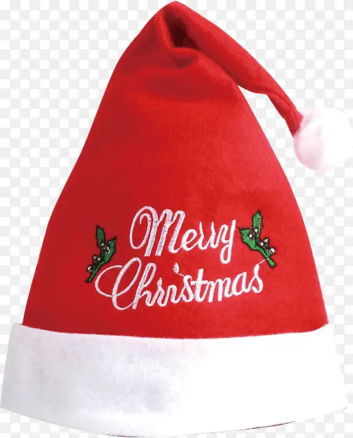 红色圣诞帽绣字帽子产品实物