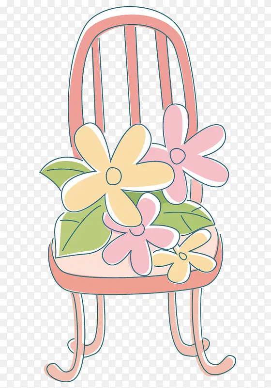 凳子上的花朵