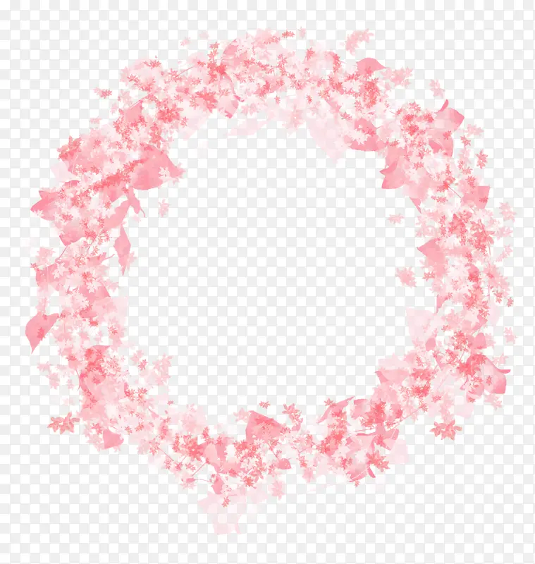 粉色花瓣圆环