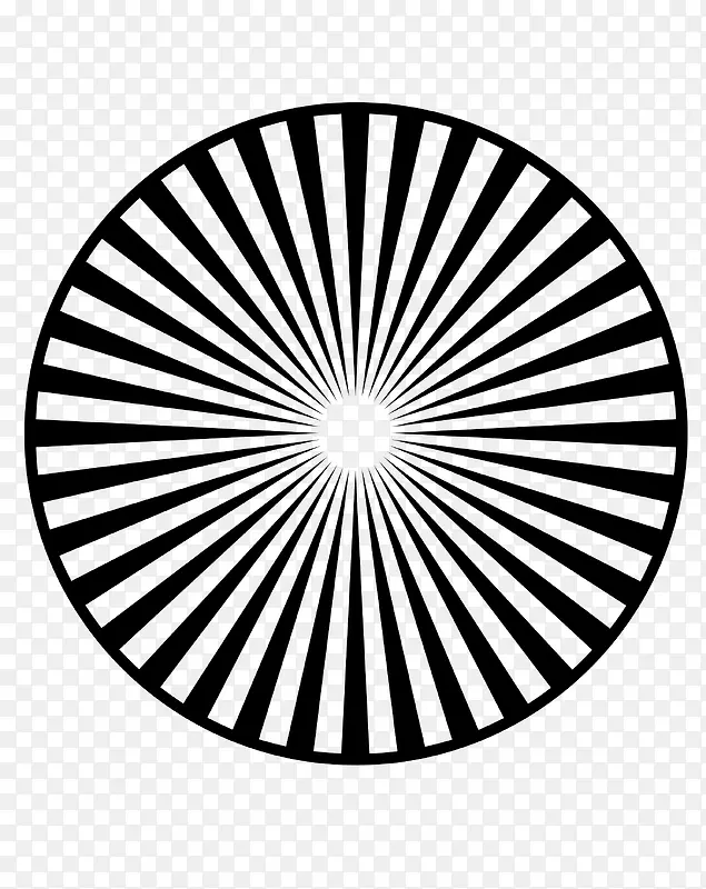 黑白放射发光圆环