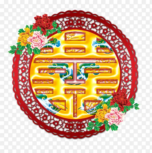 中国风剪纸造型合成