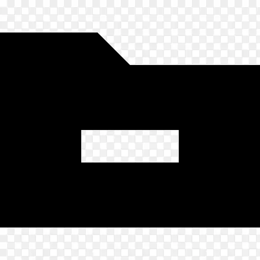 黑色的文件夹的形状与一个减号图标