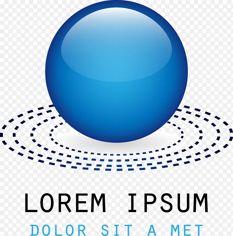 蓝色矢量科技logo图