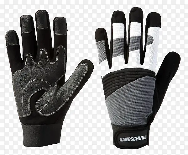 黑白灰防滑冬季保暖手套