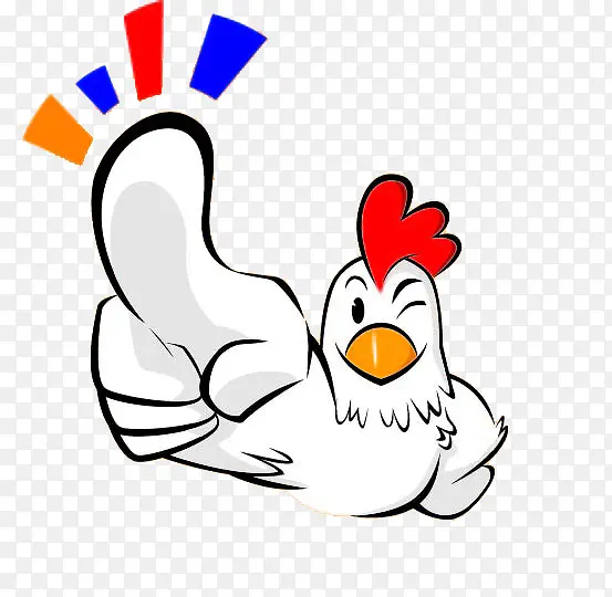 表情丰富的公鸡矢量