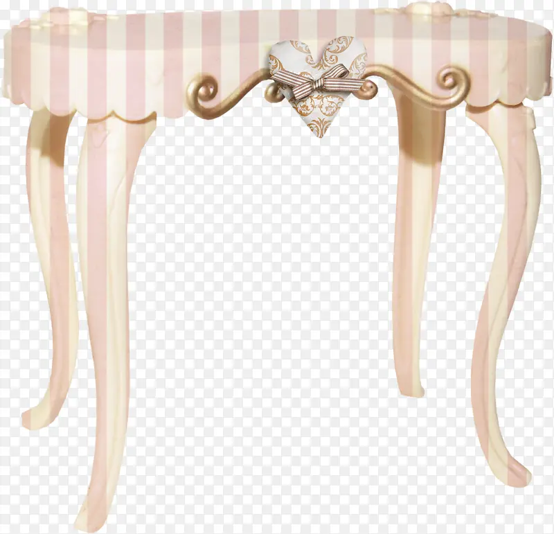 粉色条纹欧式复古桌子