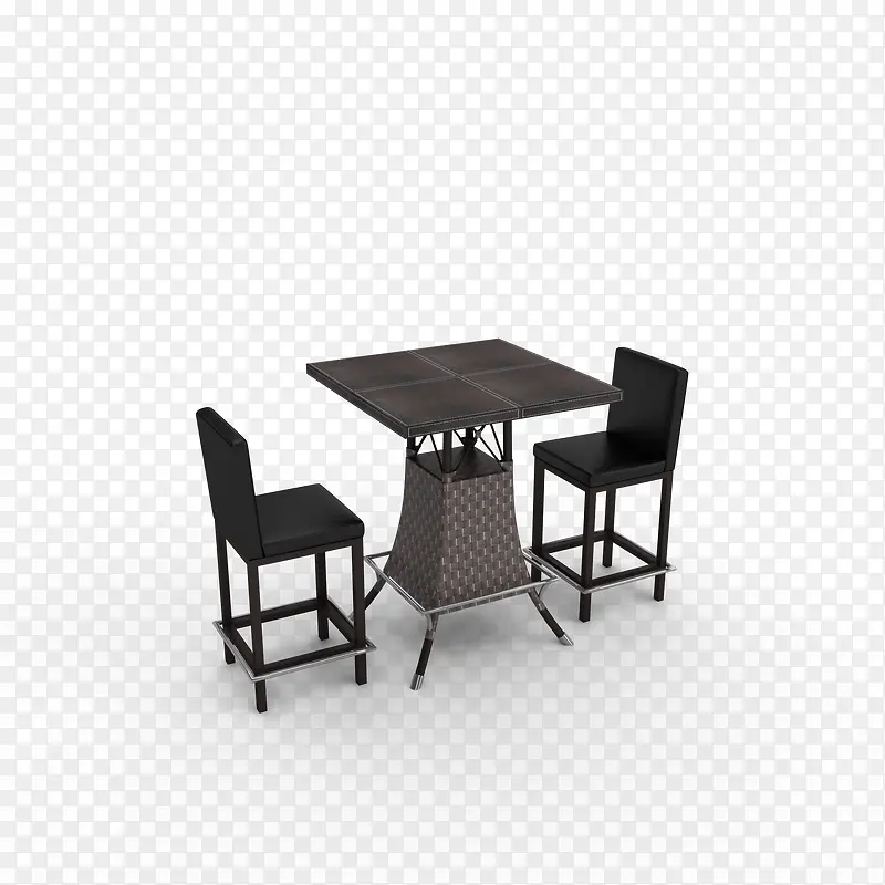 黑色咖啡桌椅