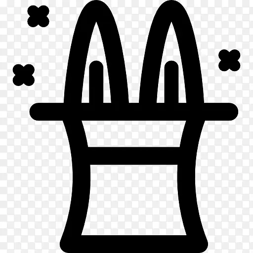 兔子在帽子图标