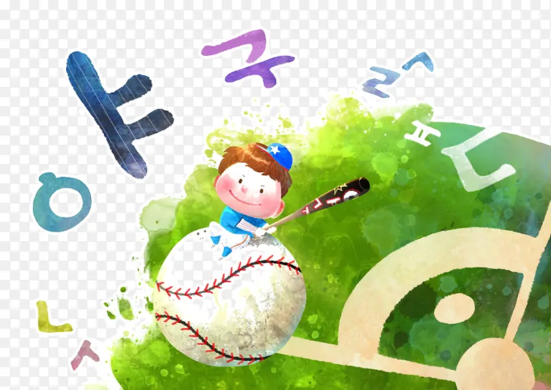 打棒球的孩子
